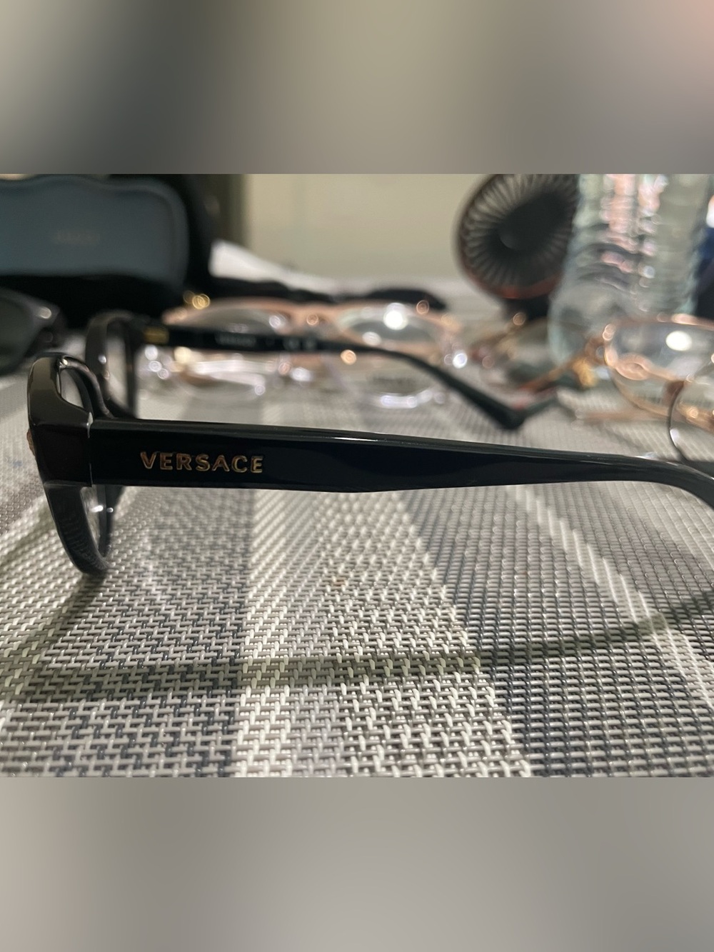 Versace Black Cat-Eye Optical Glasses - Picture 2 of 7